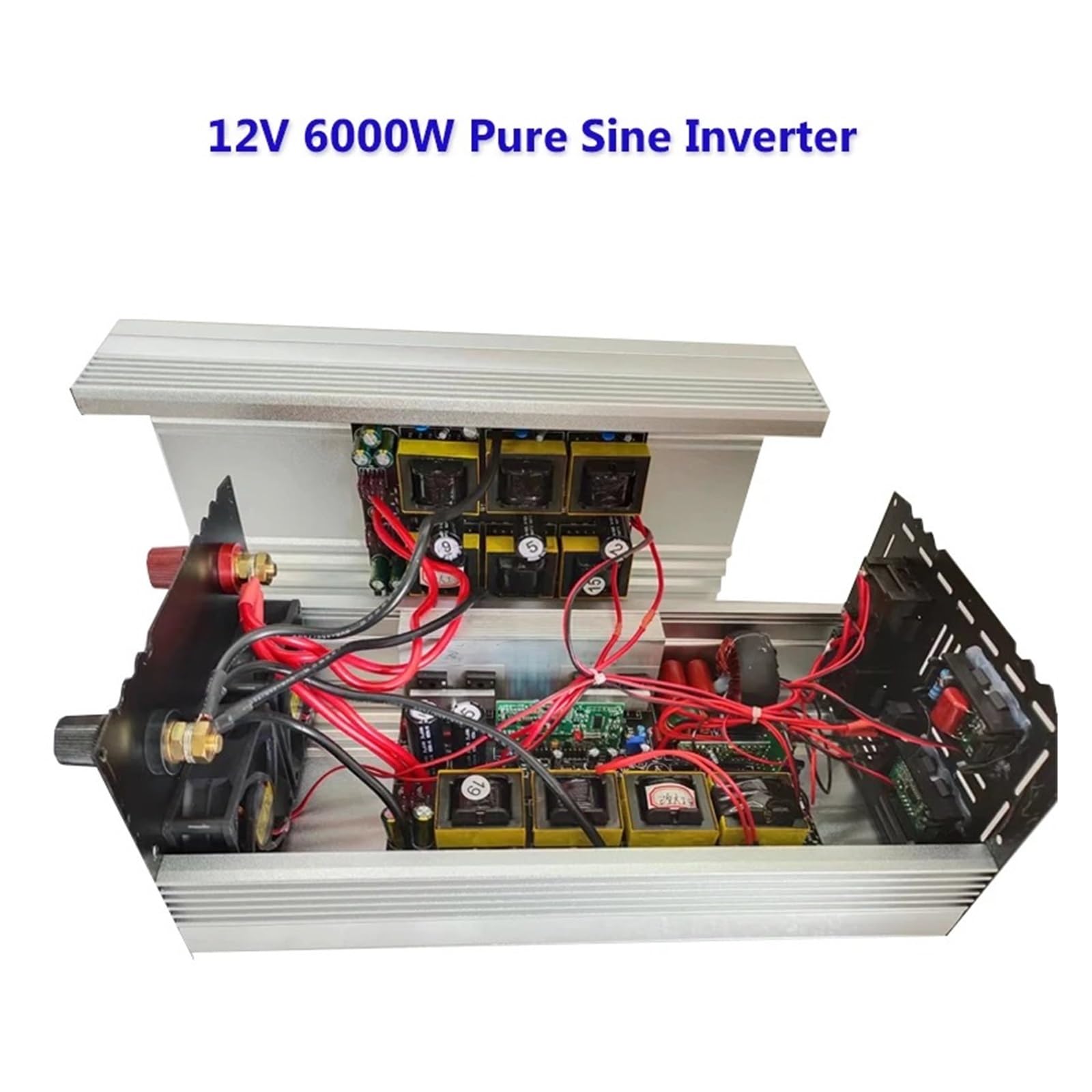 Inversor Onda Sinusoidal Pura 8000 W 6000 W 5000 W Convertidor Voltaje CC 12 V/24 V A CA 220 V 50 Hz/60 Hz Gran Potencia Doble Salida Portátil(12V50HZ,8000W)