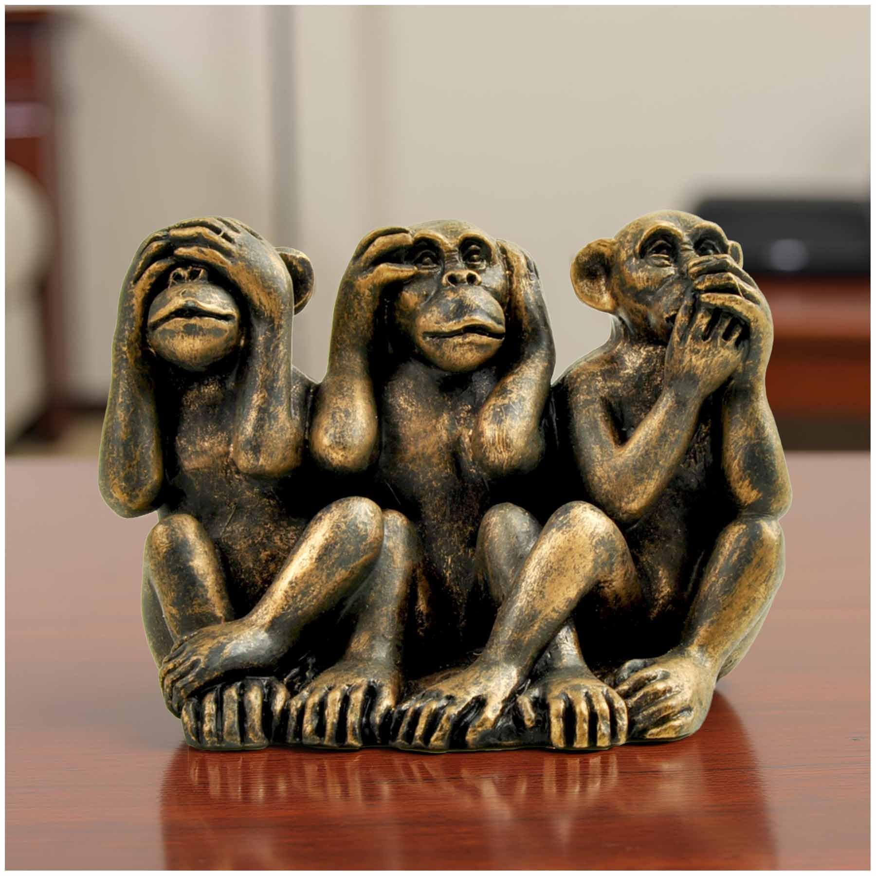 Amazon.com: Three Wise Monkeys Figurine – Hear No Evil, See No