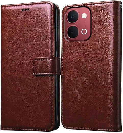 Casotec Flip Cover Back Case Compatible with Vivo T5x 5G / Y51 Pro 5G | Premium Leather Finish | Inbuilt Pockets & Stand |...