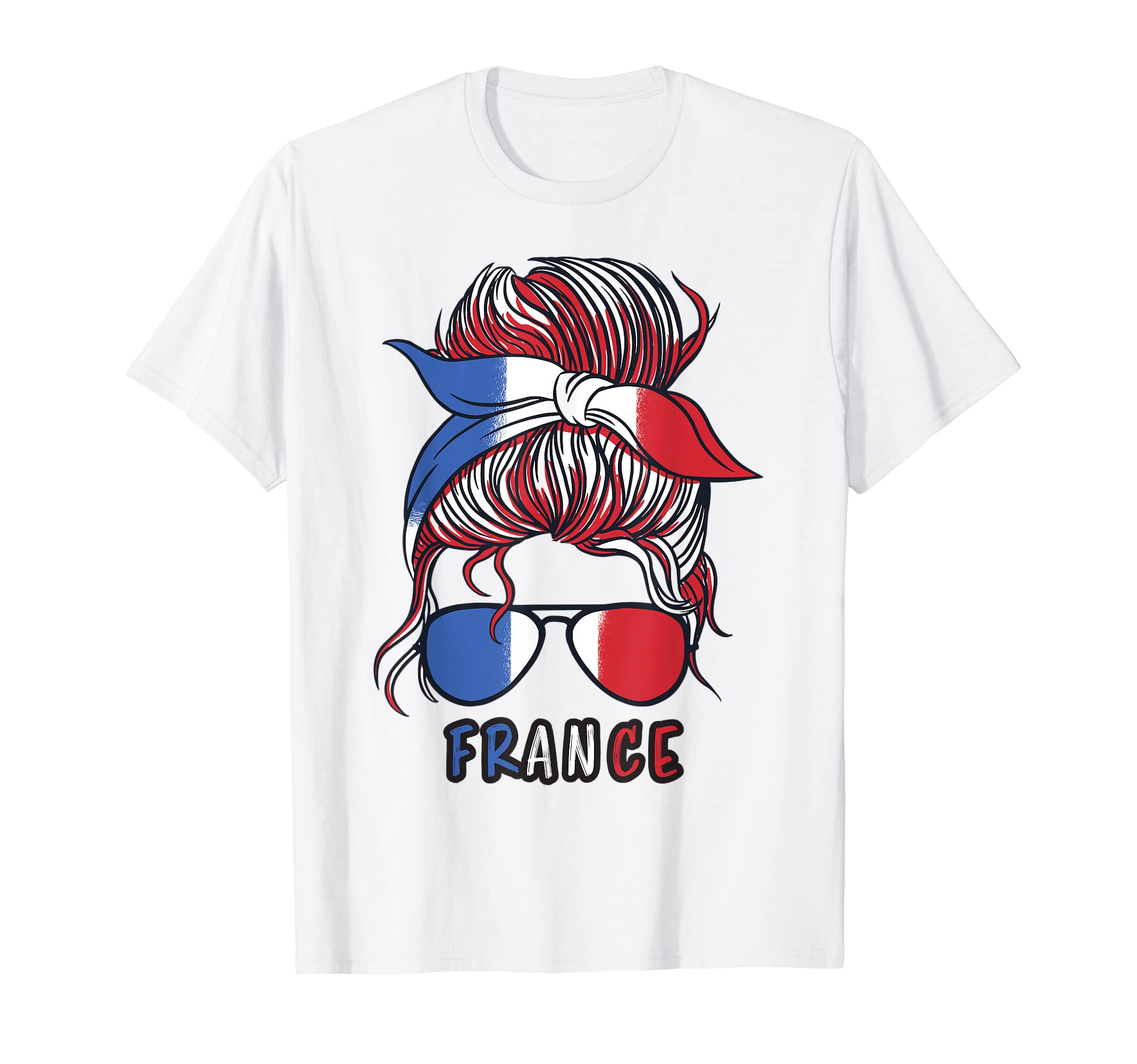 France Girl French Woman France FlagT-ShirtOEKO-TEX STANDARD 100