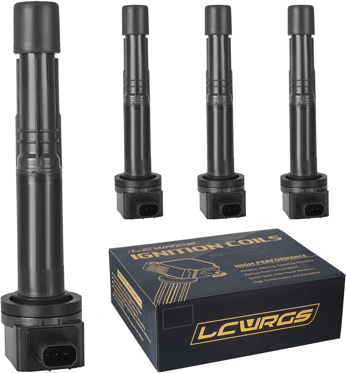 4PCS Coil Packs Fits for 2.4 Honda Accord CRV CR V Civic SI Crosstour 2008 2009 2010 2011 2012 2013 2014 2015 2.4L L4 Ignition Coils Replaces UF602 C1662