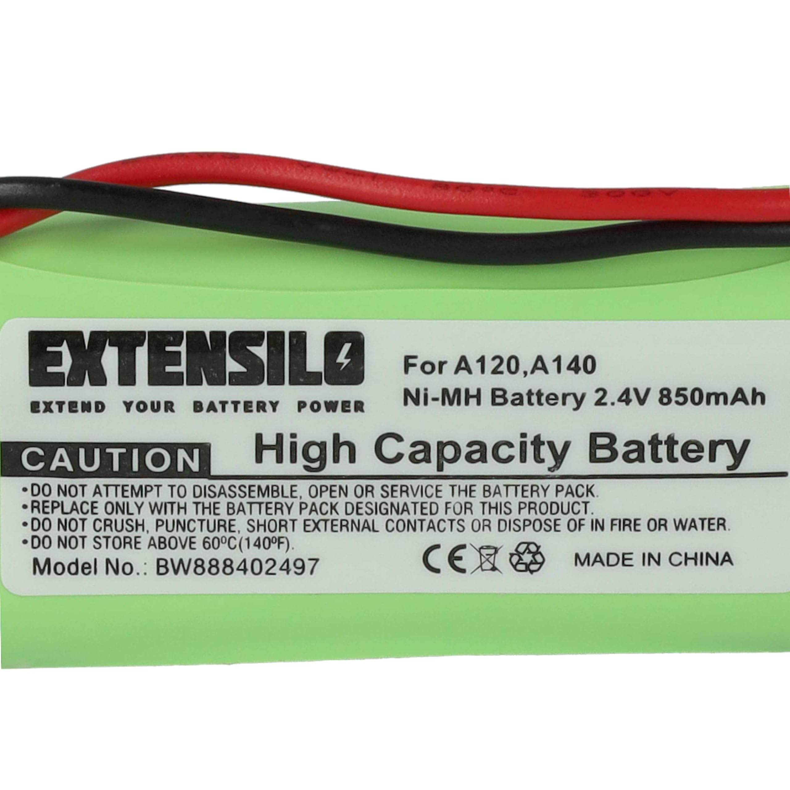 10 x bateria zamienna do T436-U1, V30145-K1310-X359, S30852-D1640-X1, T382 do bezprzewodowego telefonu stacjonarnego (850 mAh, 2,4 V, NiMH)