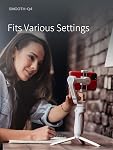 ZHIYUN Smooth Q4 Gimbal Stabilizer, 3-Axis Smartphone Phone Gimbal, Built-in Extension Rod, Foldable and Portable, Android and iPhone Gimbal, LED Fill Light Vlogging Stabilizer, TikTok YouTube Video