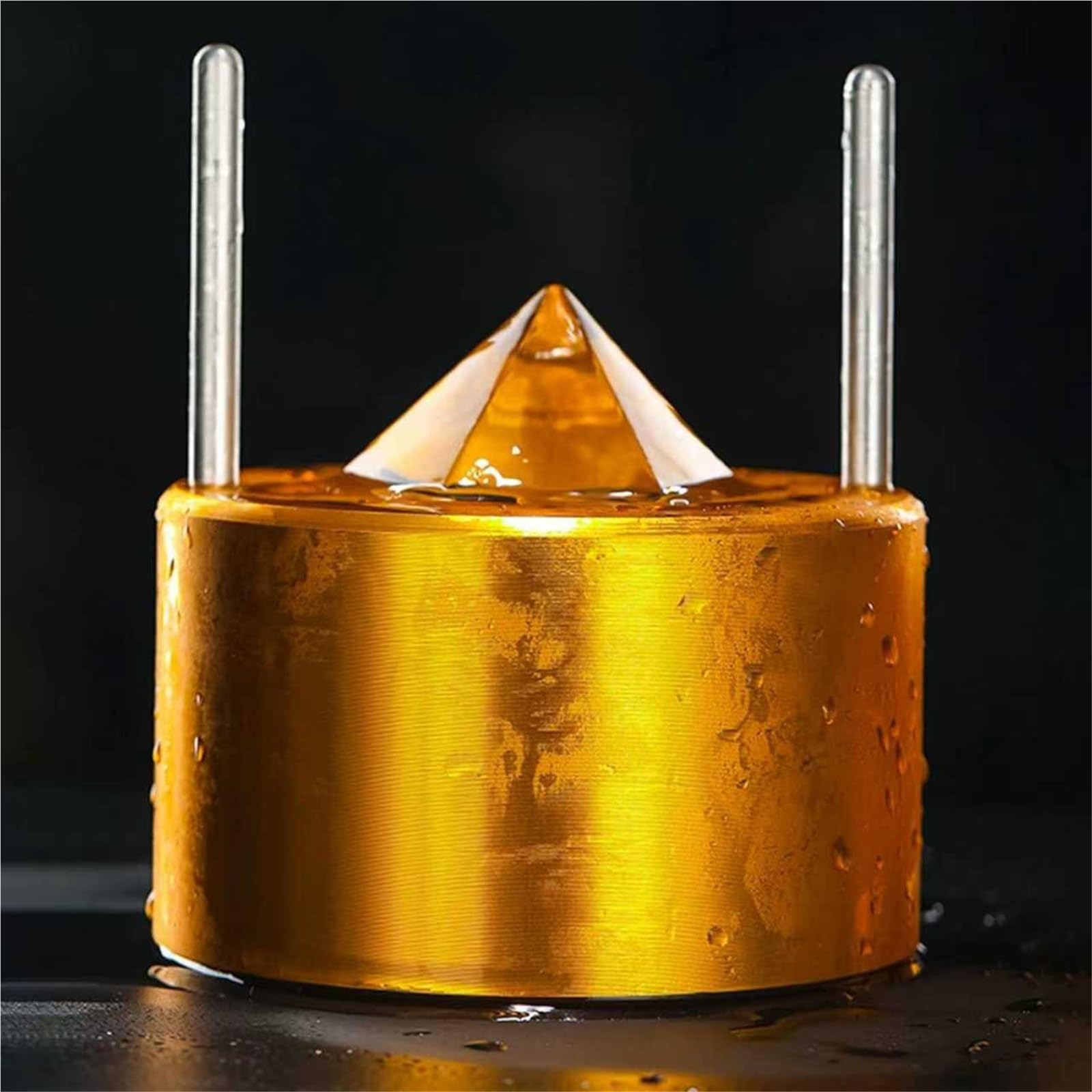 Grandi stampi per cubetti di ghiaccio a forma di diamante, 7,4 x 6,1 cm, trasparenti per cocktail e whisky, ghiaccio a lento scioglimento per casa, bar e bevande per feste, perfetti per intrattenere