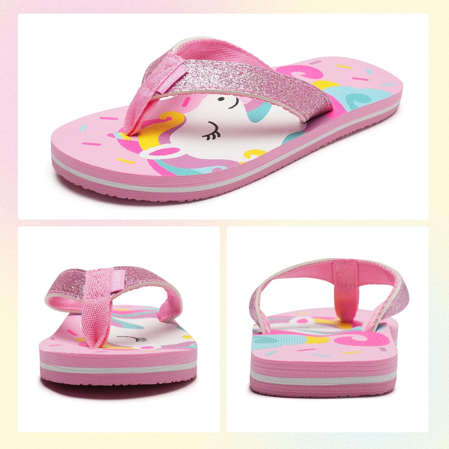 WateLves Girls Flip Flops Toddler Boys Girls Non-Slip Sport Sandals for Beach Swim Pool(Little Kid/Big Kid) - Image 5