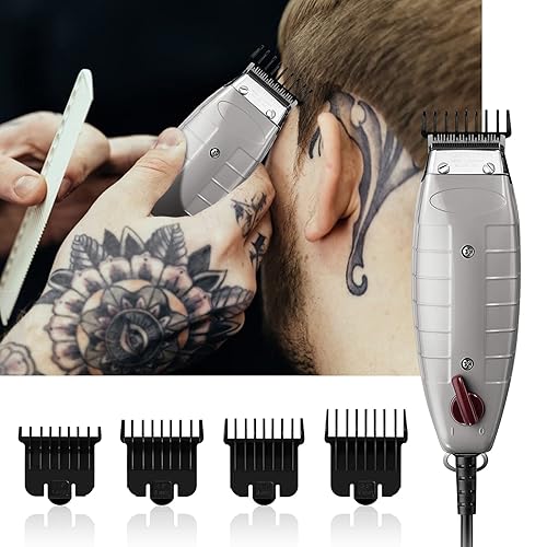 Miniatura 5 de 4 Pack T Outliners Guards Compatible with Andis Andis #04710 and #04521, Snap-On Attachment (116 to 38) for Close Trimming, Black