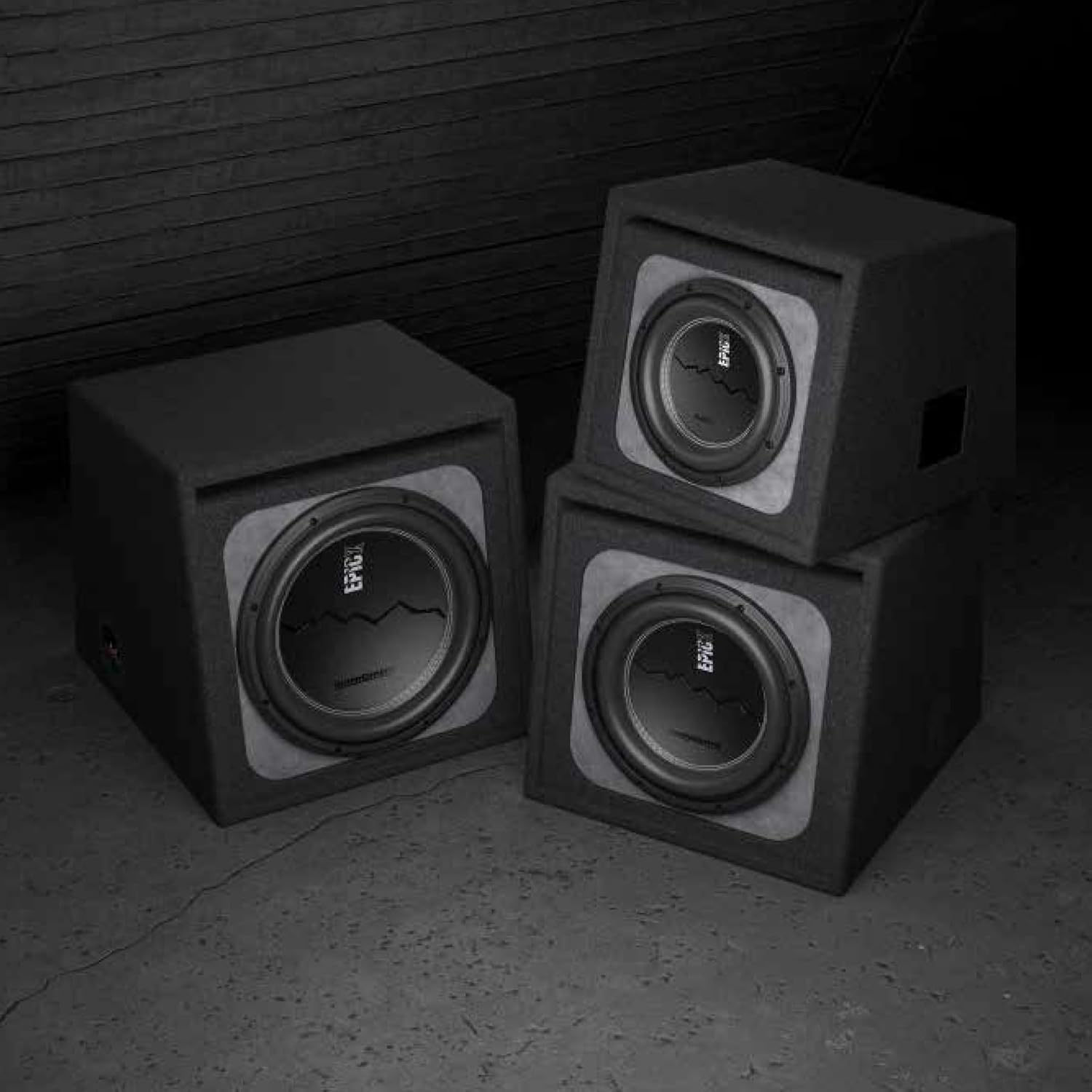 AudioControl EPICX Single 10” Loaded Subwoofer Enclosure, 750W Vented Ported Sub Box for Adding Bass to Car Audio System, 1 Ohm, Includes Customizable Subwoofer Box Insert Panel, Threaded Inserts