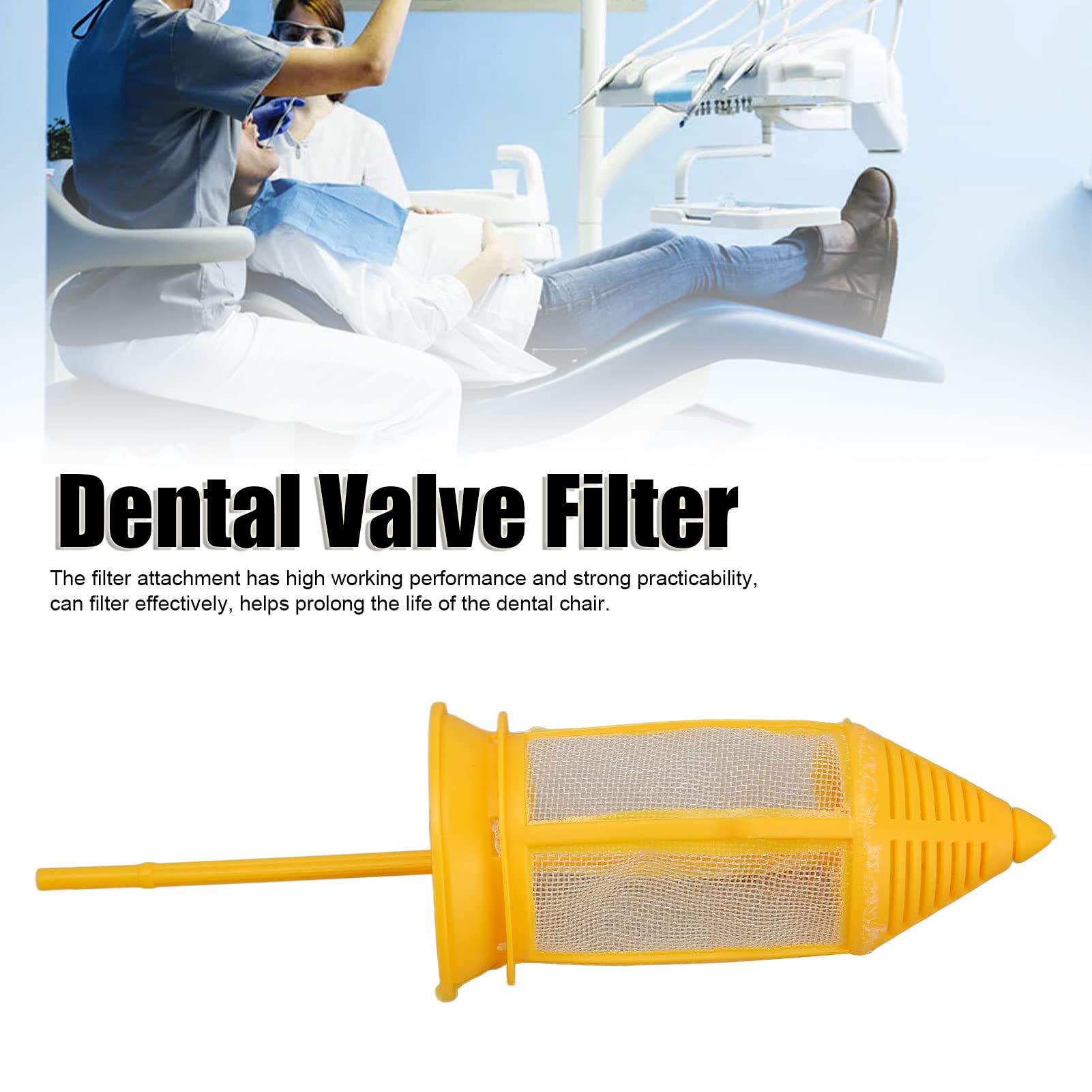 Valve Strong Suction Weak Suction Filter Yellow Dental Chair Water Filter Part Replacement Accessory - Image 2