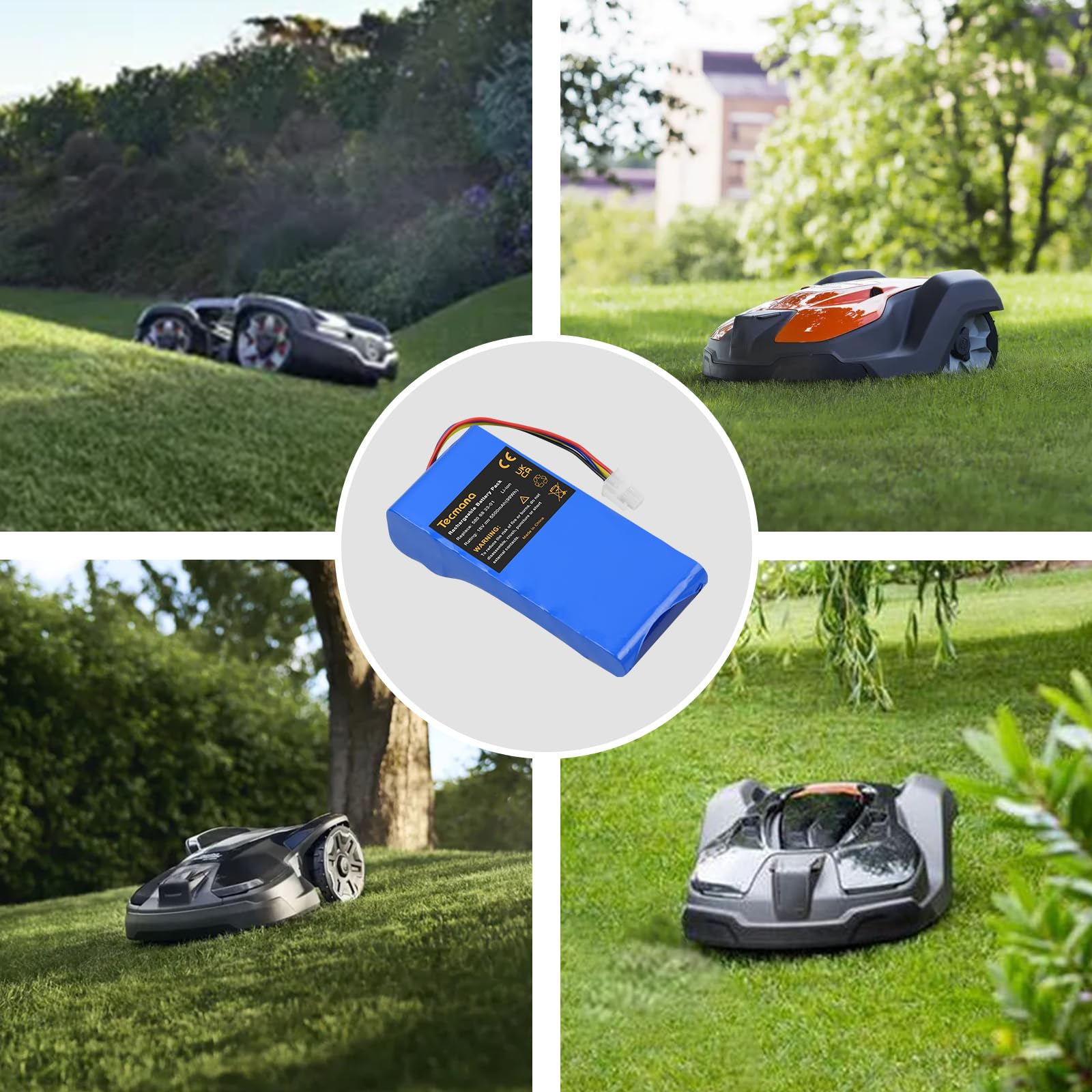 Batterie de rechange 18 V 5500 mAh pour robot tondeuse Husqvarna Automower 320, 330X, 420, 430, 430X, 440, 450X, 520, 550, pour robot tondeuse 580 68 33-01,580 68 33-02