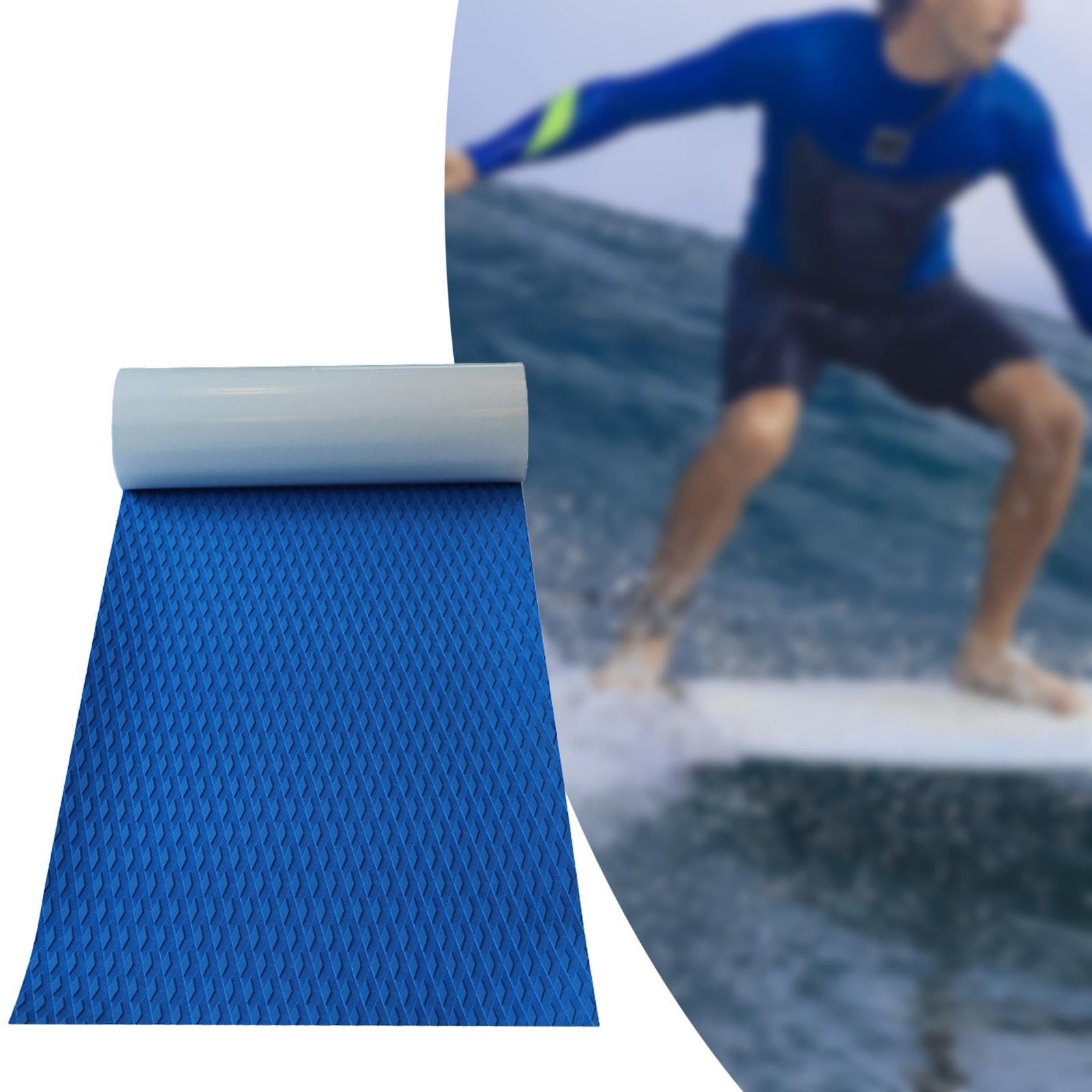 Yiju Surfboard Traction Pad EVA Sheet Anti Slip Trimmable Multipurpose Strong Grip Boat Decking Sheet Deck Pad for Skateboard, Blue