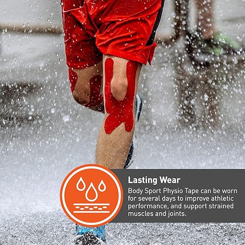 Miniatura 5 de Body Sport Cinta de fisiología, cinta de kinesiología para apoyar músculos y articulaciones