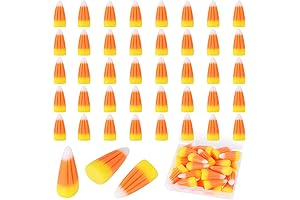 40 Pack Halloween Decorations, Wooden Candy Corn Decor