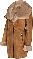 Vista 2 de Abrigo de piel de oveja oveja con capucha para mujer