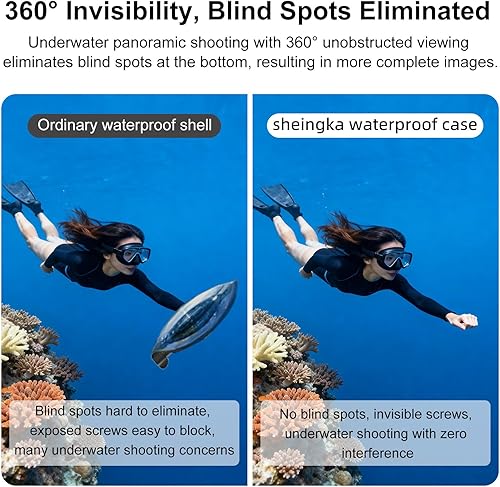 Miniatura 3 de Estuche de buceo impermeable para DJI Osmo 360, soporta 50M164FT Subacuático Buceo Buceo Buceo Profundo