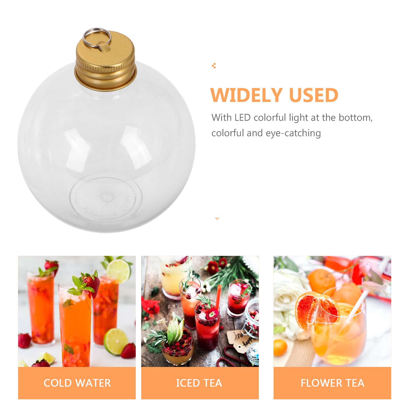 TOPBATHY 20 Stück Kugelförmige Weihnachtsflaschen Durchsichtige Weihnachtskugeln Durchsichtige Reiseflaschen Glühbirne Süßigkeitenbehälter Weihnachten Befüllbare Schnapskugeln