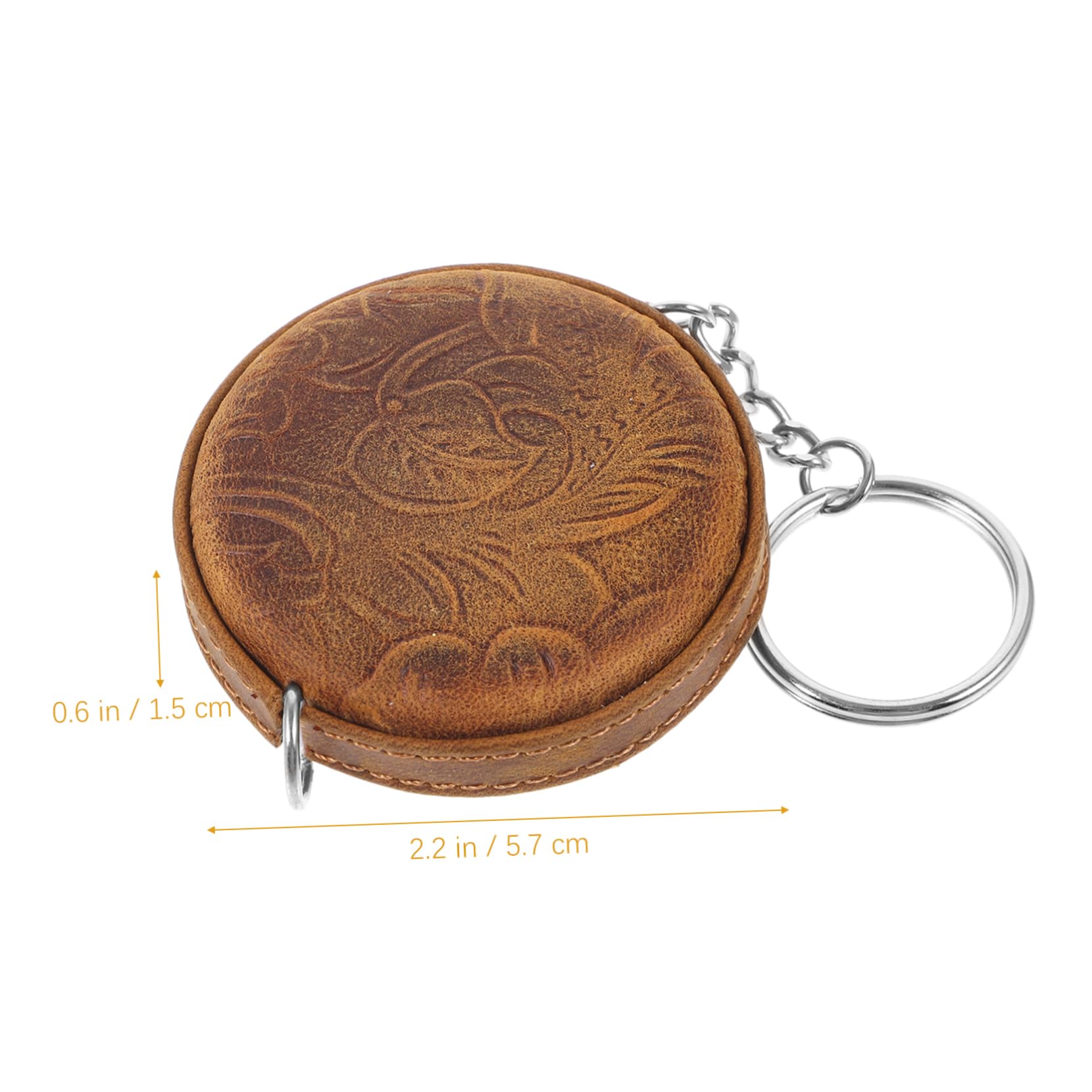 Angoily 4 Pièces Mini Mètre Ruban En Cuir De Vache Découd-vite Lester Balance Intelligente Mince Ruban à Mesurer Petit Balances Postales Outil Portefeuille Mesureur Le Hommes Peau De Vache