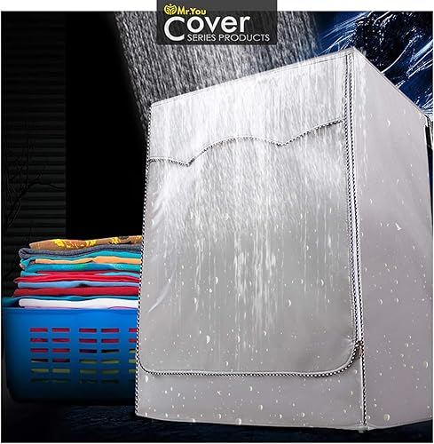 Miniatura 7 de Mr.You Funda para lavadora, cubierta para lavadora y secadora para máquina de carga frontal, impermeable, a prueba de polvo, más gruesa (27 pulgadas