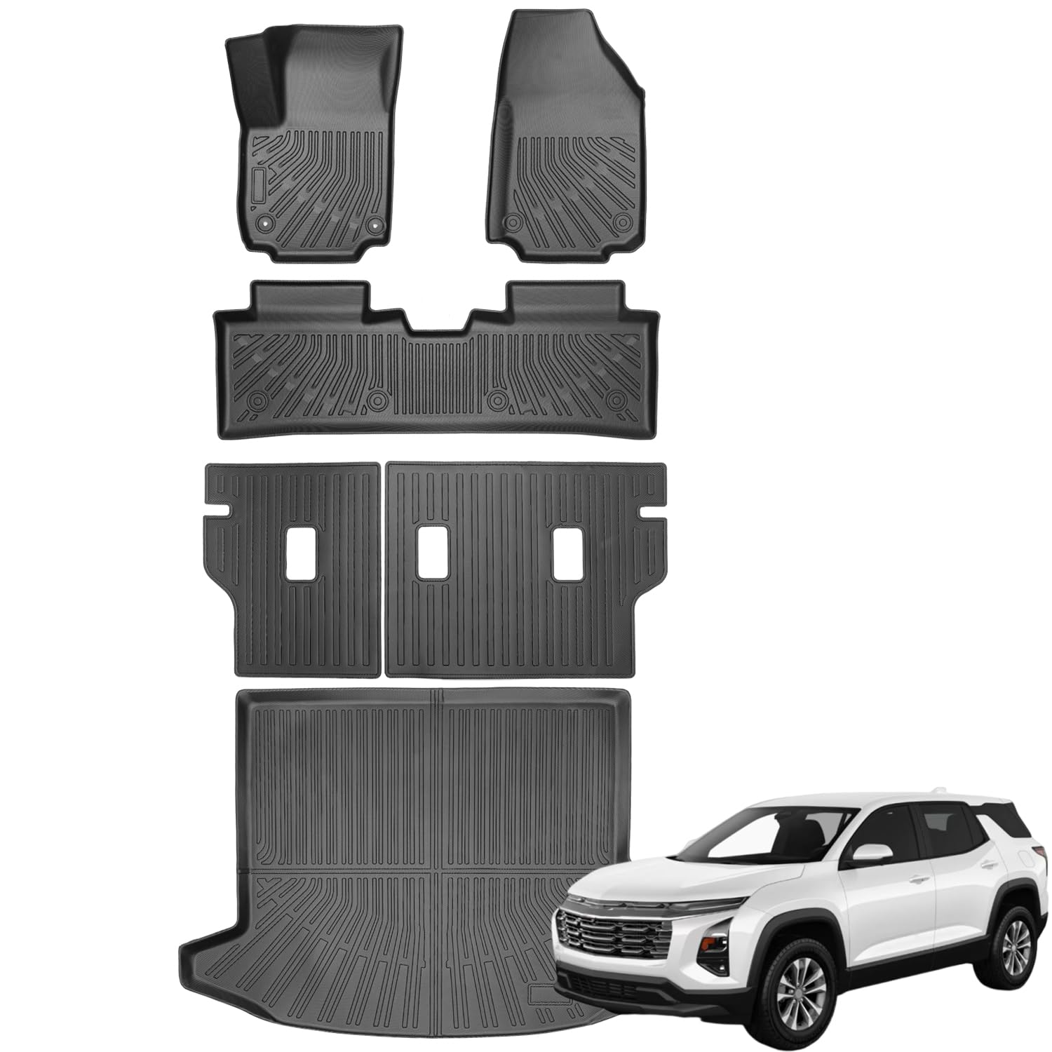 floor mats and cargo mat fit for chevy equinox accessories 2025 backrest mat tpe all weather protection(not for ev)