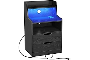 Rolanstar Power Nightstand: Radiant Illumination and Amplified Functionality at Your Bedside