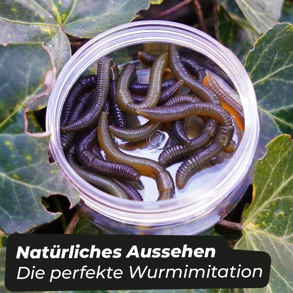 Trout Master Dendrobaena Realistic Imitation Worm Bait Made of TPE