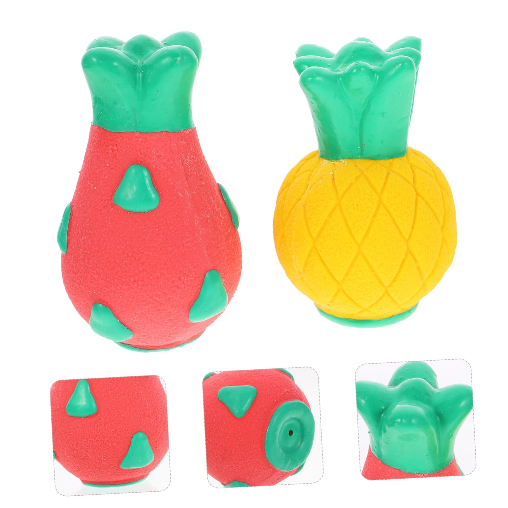 BESPORTBLE 8piezas Juguetes Interactivos para Cachorros Juguetes Molares para Perros Pequeños y Medianos Accesorios Adorables para Mascotas Sonido y Diseño De Frutas Piña y Pitaya