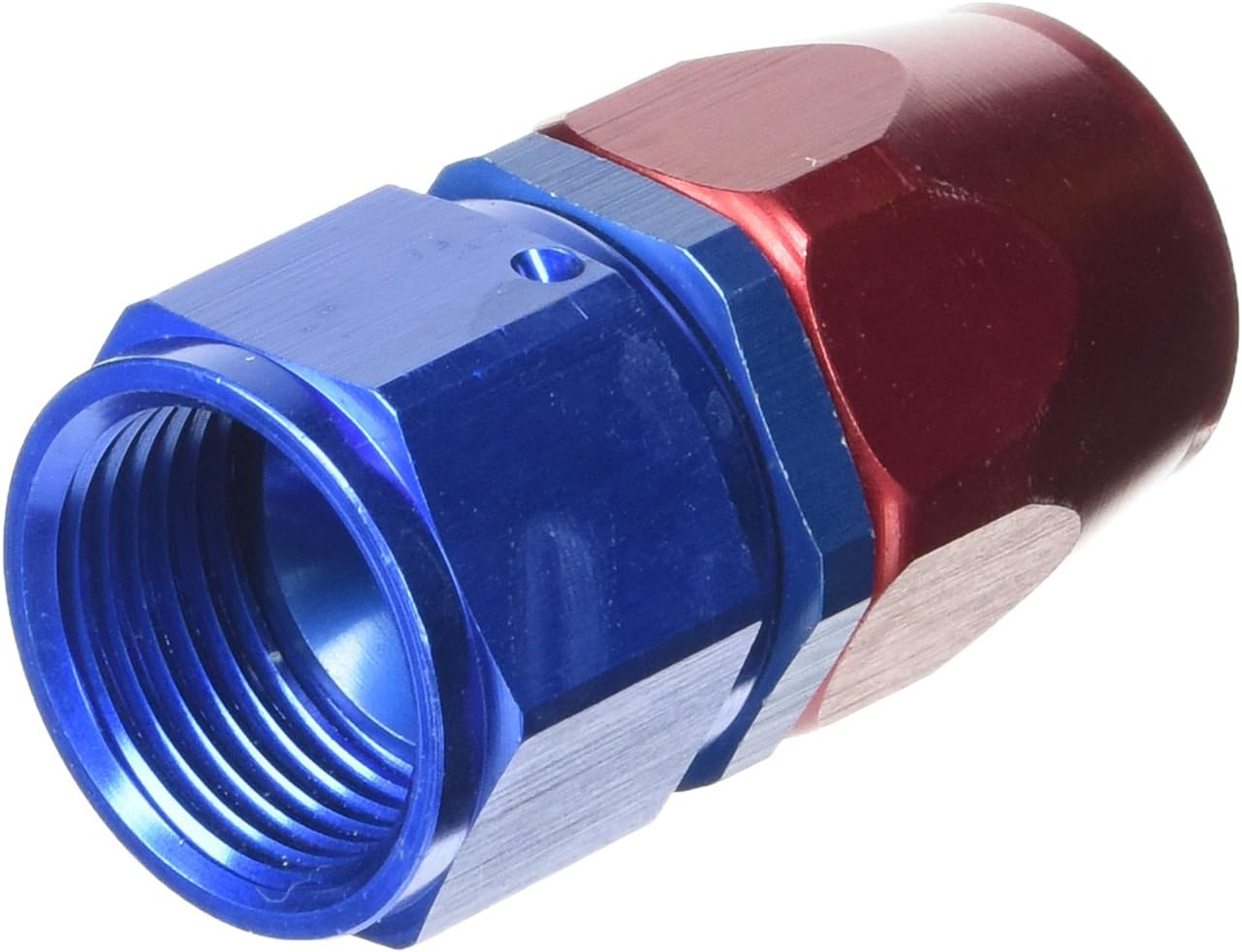 RUSSELL Edelbrock Russell 610050 Red/Blue Anodized Aluminum -12AN Straight Hose End