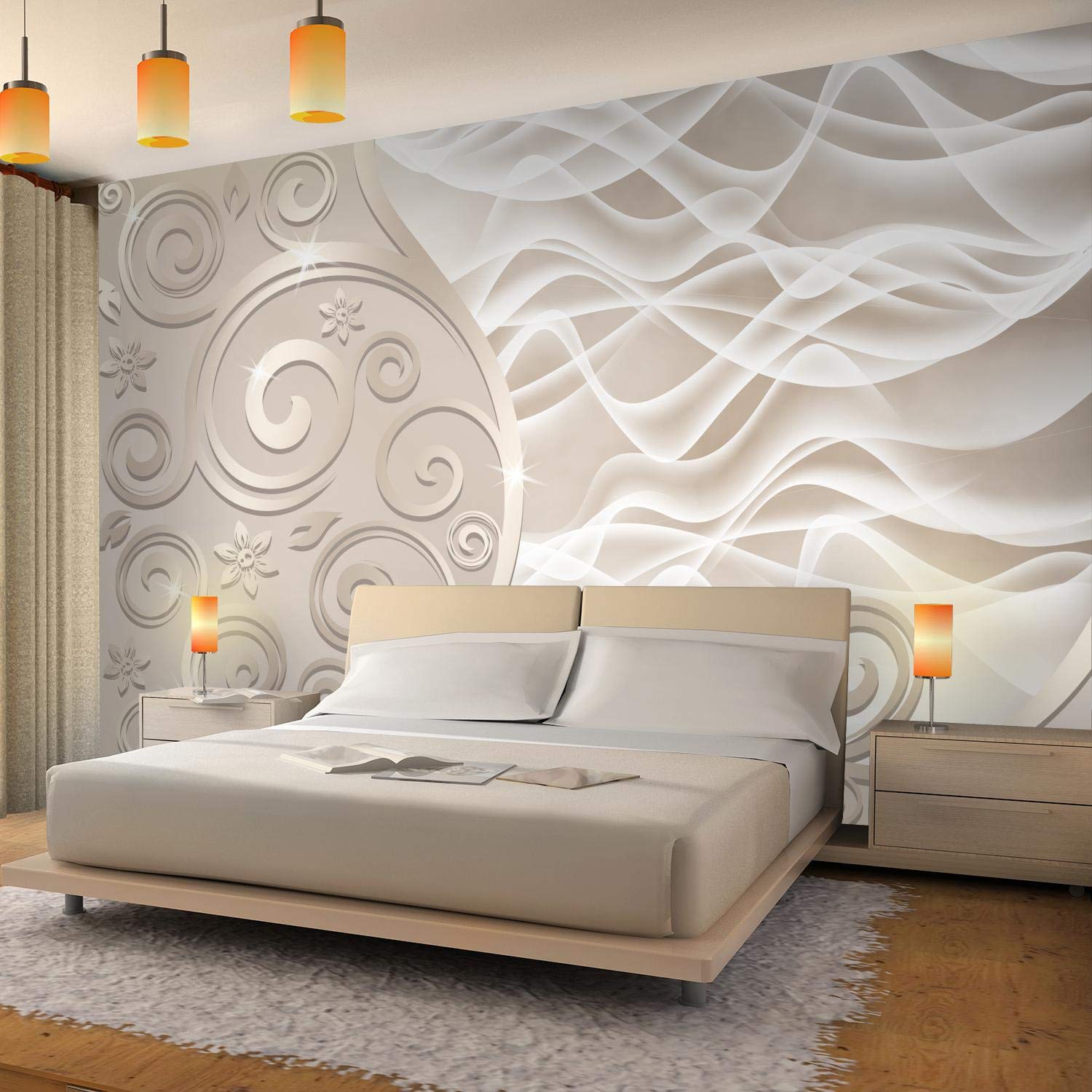 Reyhui 3D Wallpaper Abstract Tunnel Space Stereo Wall Mural Metal Ball Tapiz Para Pared For Bedroom Living Room TV Background Wall Studio(Not Peel And Stick - View #8