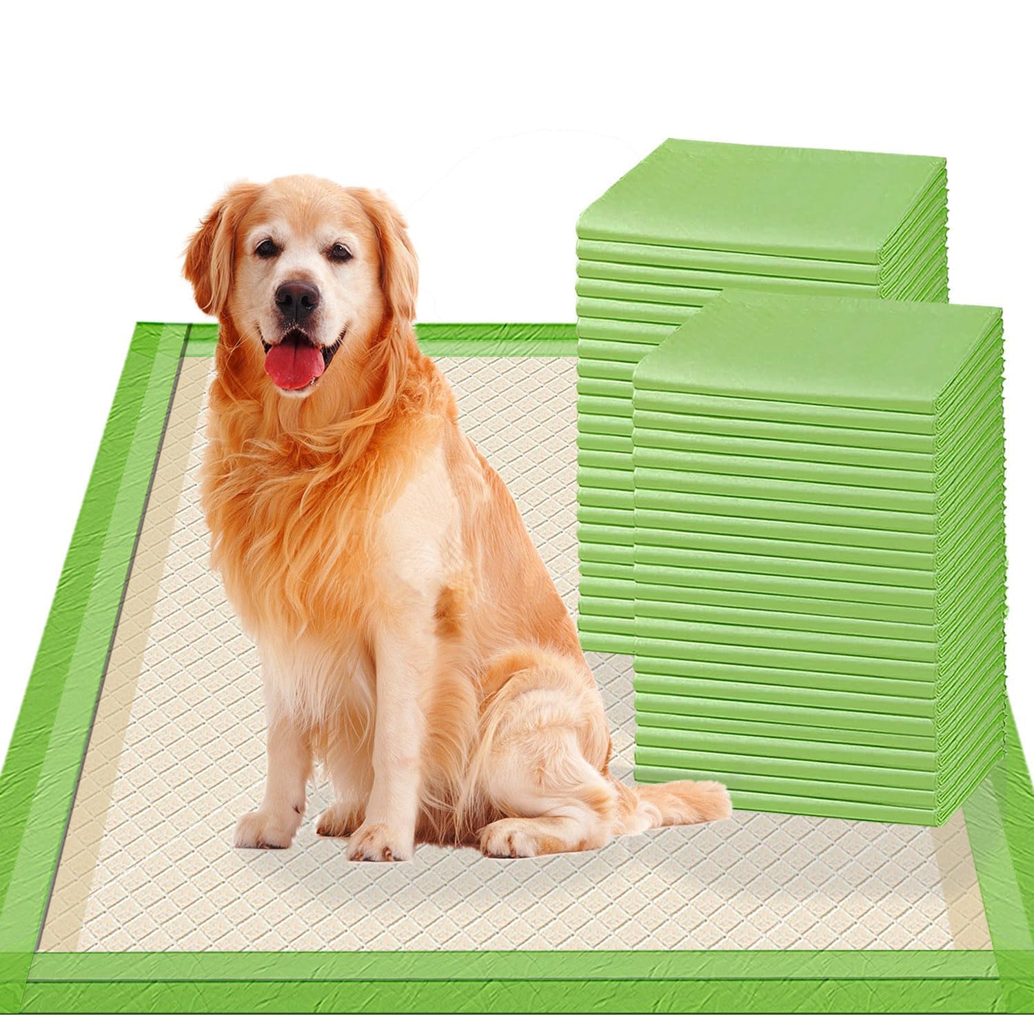 Gardner Pet Extra Grande Traversine Cani 70x85 cm, Super Assorbente Tappetini Cane, Asciugatura Rapida Tappetini Igienici per Cani, A prova di Perdite, Verde (100 Pezzi)
