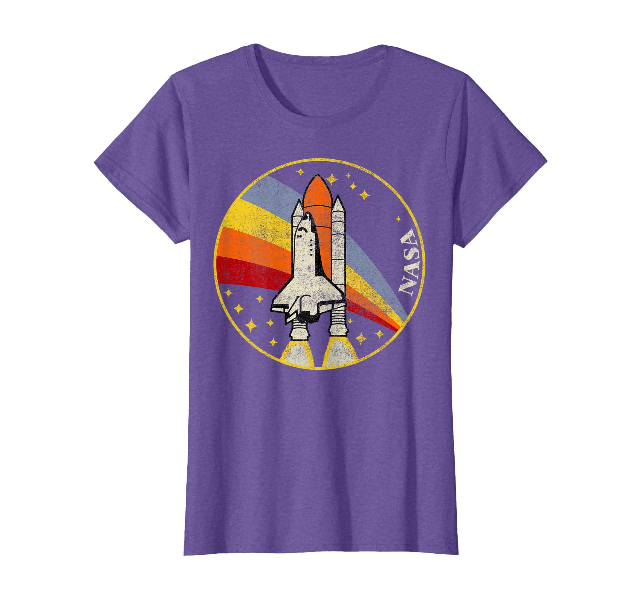 NASA Shuttle Launch Into Rainbow Graphic T-Shirt C1 T-Shirt