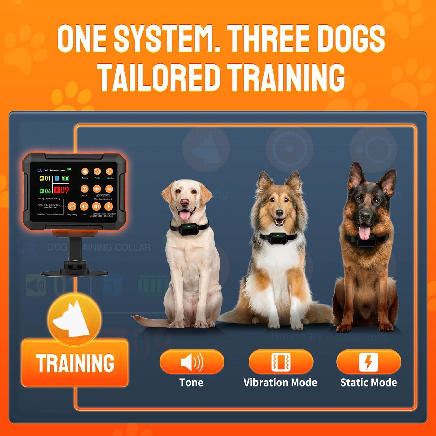 Dog Collar for Medium & Large Dogs, 20-110lbs – Adjustable 9-26in, IPX7 Waterproof Dog Training Collar, USB Rechargeable (48H Battery). Replacement Only with PetHey F900 & F900 Plus