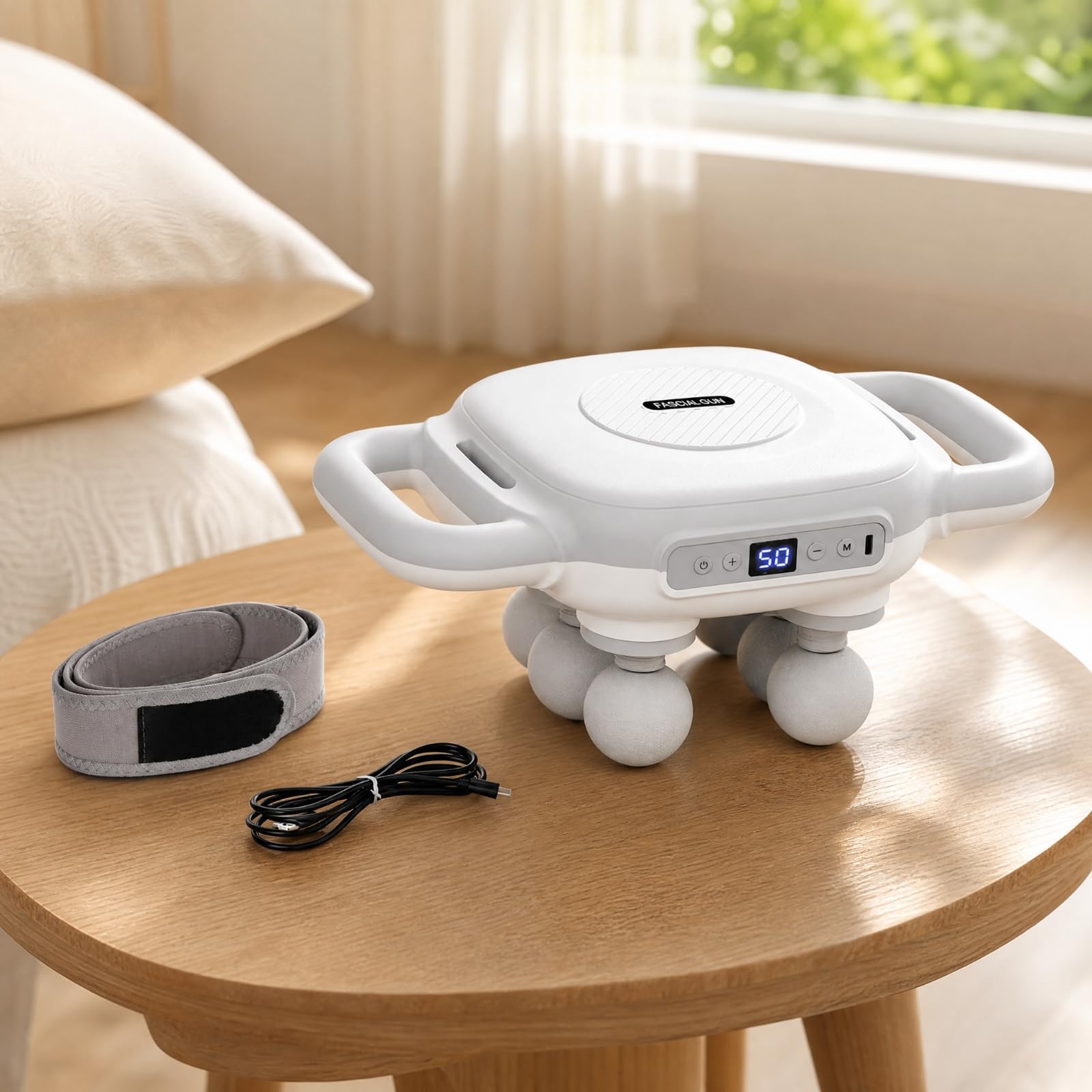 Masseur à Percussion Portable Appareil Massage D'énergie Rechargeable Polyvalent pr Sportifs, L'entraînement