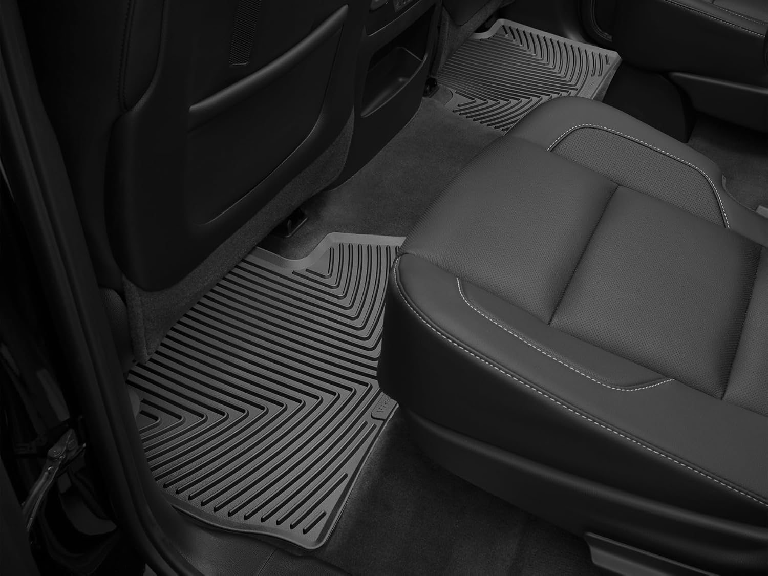 WeatherTech All-Weather Floor Mats for Cadillac Escalade ESV, Tahoe, Yukon - 2nd Row (W324), Black