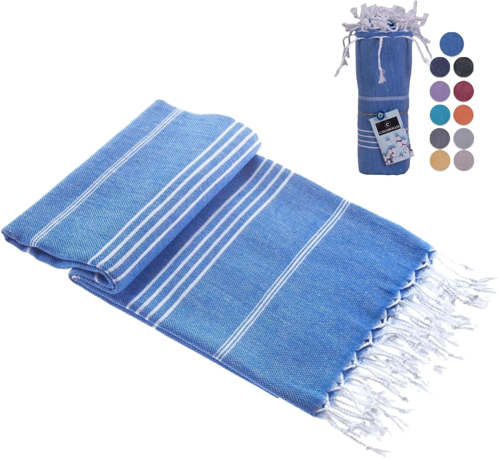 Amazon.com: Swan Comfort 100% Cotton Pestemal Turkish Bath Towel, 39" x ...