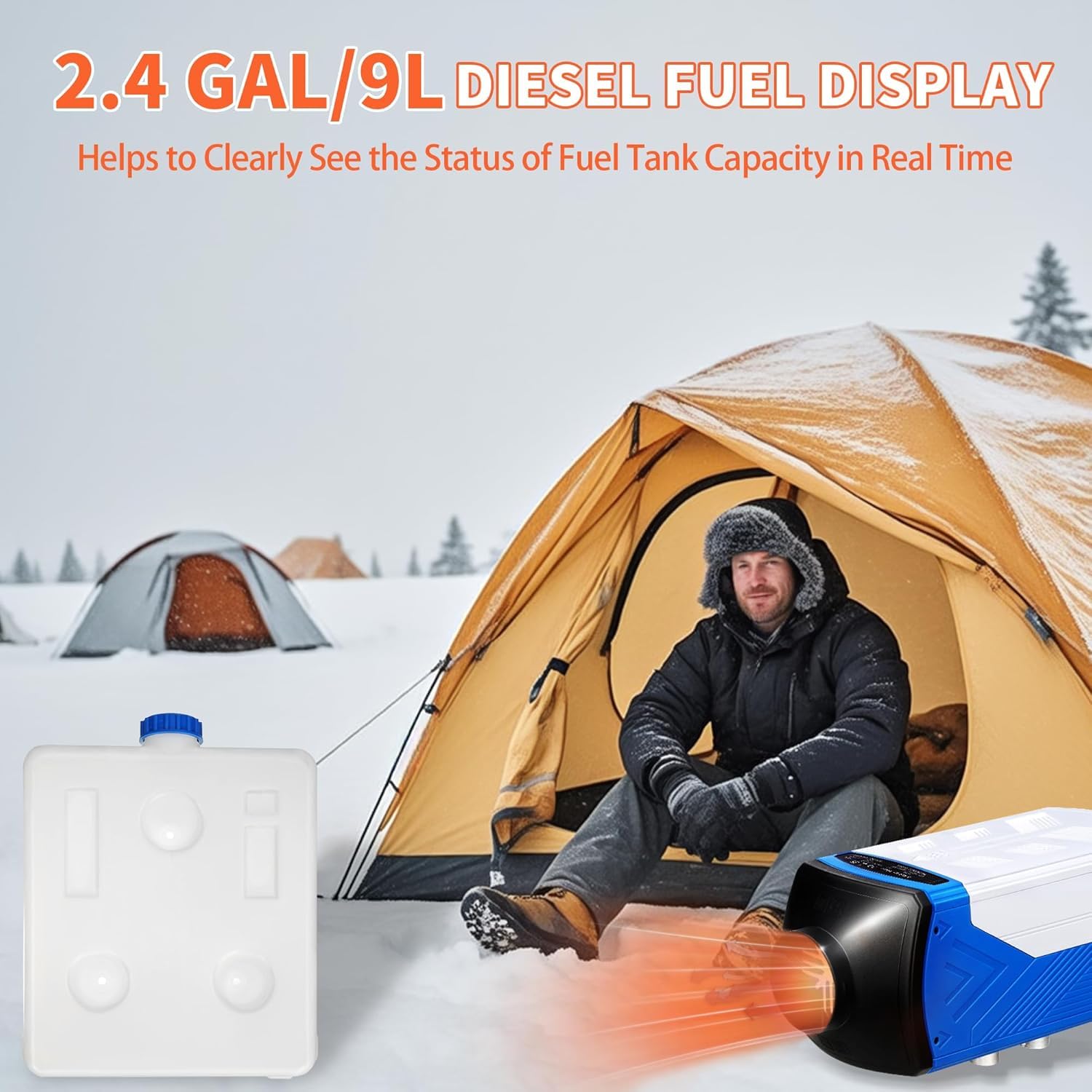XDOVET Diesel-Heizung 8.3KW, 12V/24V Diesel Air Heater für Auto und Innenräume, Bluetooth-Fernbedienung, LCD-Panel-Steuerung, effiziente Diesel-Heizung für Vans, Wohnmobile, Lastwagen und Garagen
