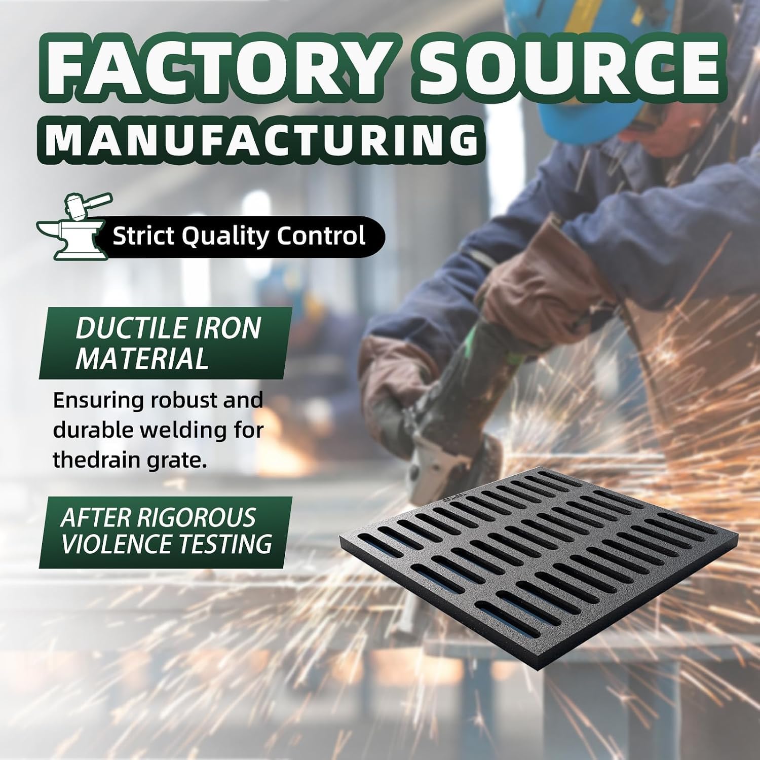 Cast Iron Drain Grate - 24x24 Inch -5