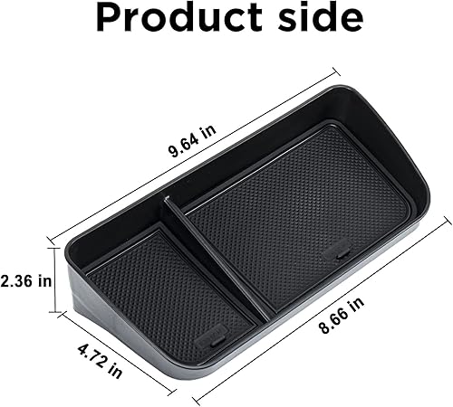 Miniatura 6 de Bandeja de almacenamiento de tablero de consola central compatible con Toyota RAV4 2019-2022 2023 2024 Material ABS Organizador de consola central