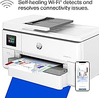 Vista 12 de HP OfficeJet Pro 9720e Impresora inalámbrica de formato ancho todo en uno de inyección de tinta a color, imprime, escanea, copia, ADF, impresión a