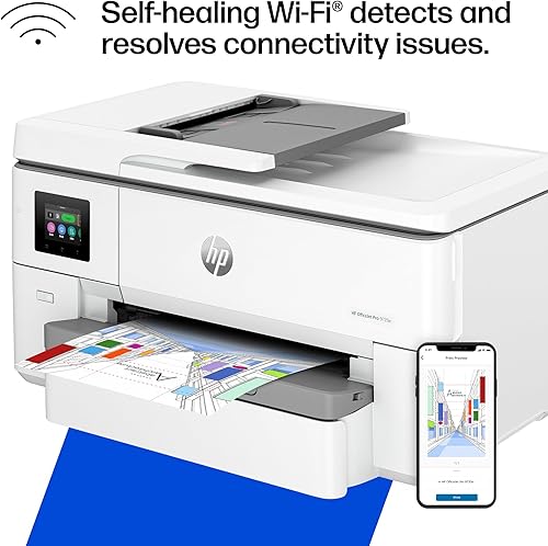 Miniatura 12 de HP OfficeJet Pro 9720e Impresora inalámbrica de formato ancho todo en uno de inyección de tinta a color, imprime, escanea, copia, ADF, impresión a