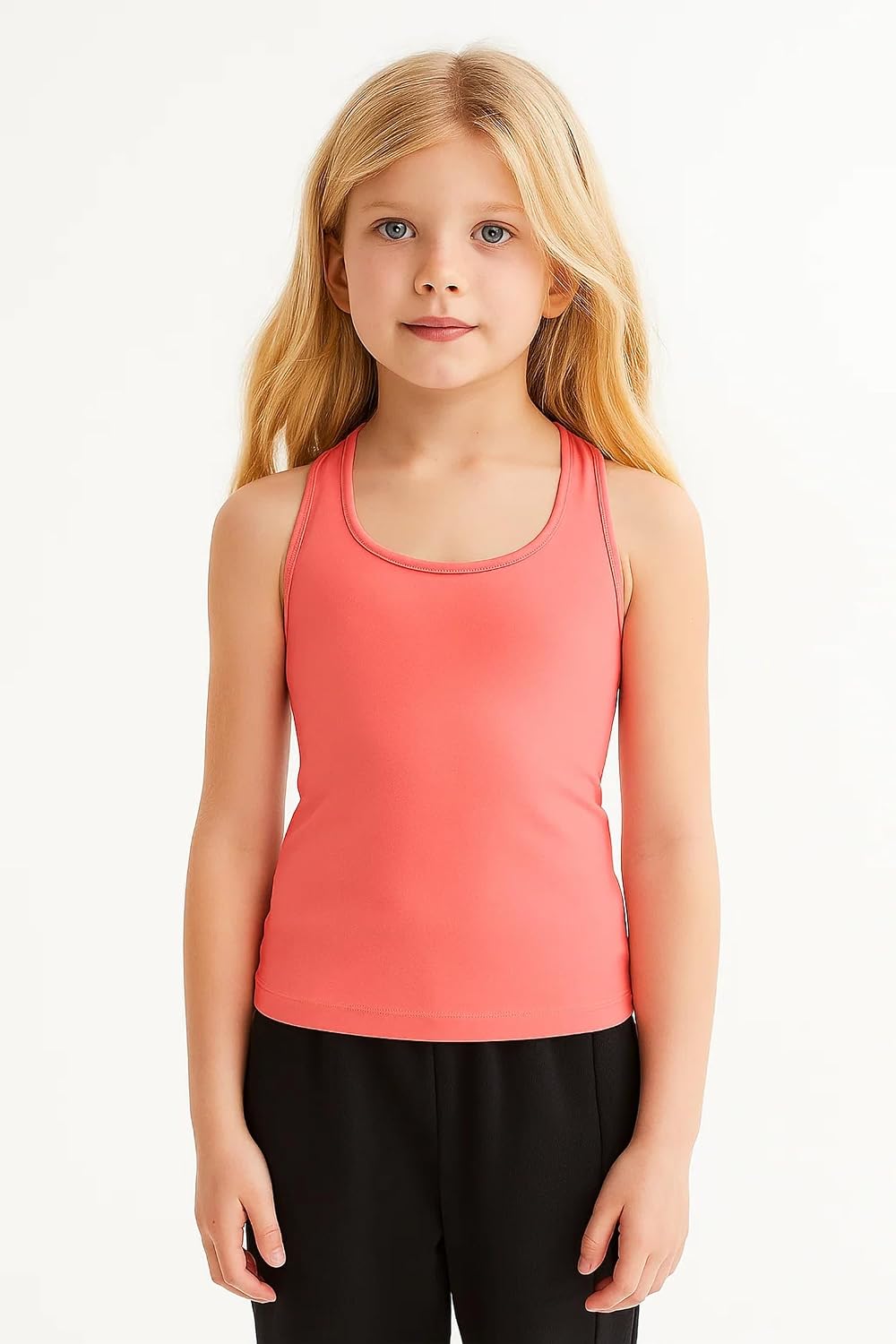 Kurve Premium Girls Seamless Supersoft Wide Strap Comfortable Racerback Tank (Made with Love in The USA)