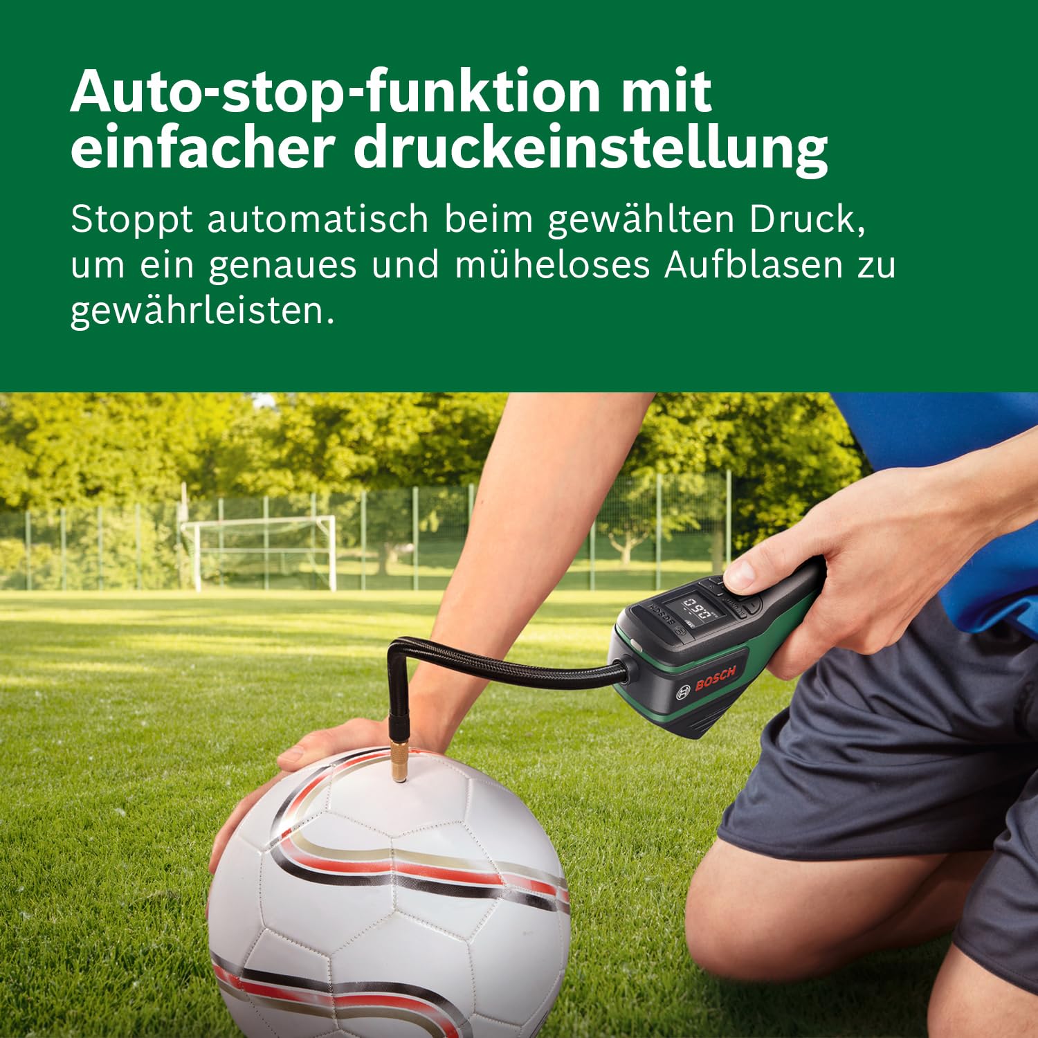 Bosch PNEO Akku-Fahrradpumpe/Luftpumpe/Mini-Kompressor (Compact Power BA 4V 3,0 Ah Akku, Quick Snap-Adapter, Ballnadeladapter, Presta-Ventiladapter, Ballonadapter, Stoffbeutel, Karton)