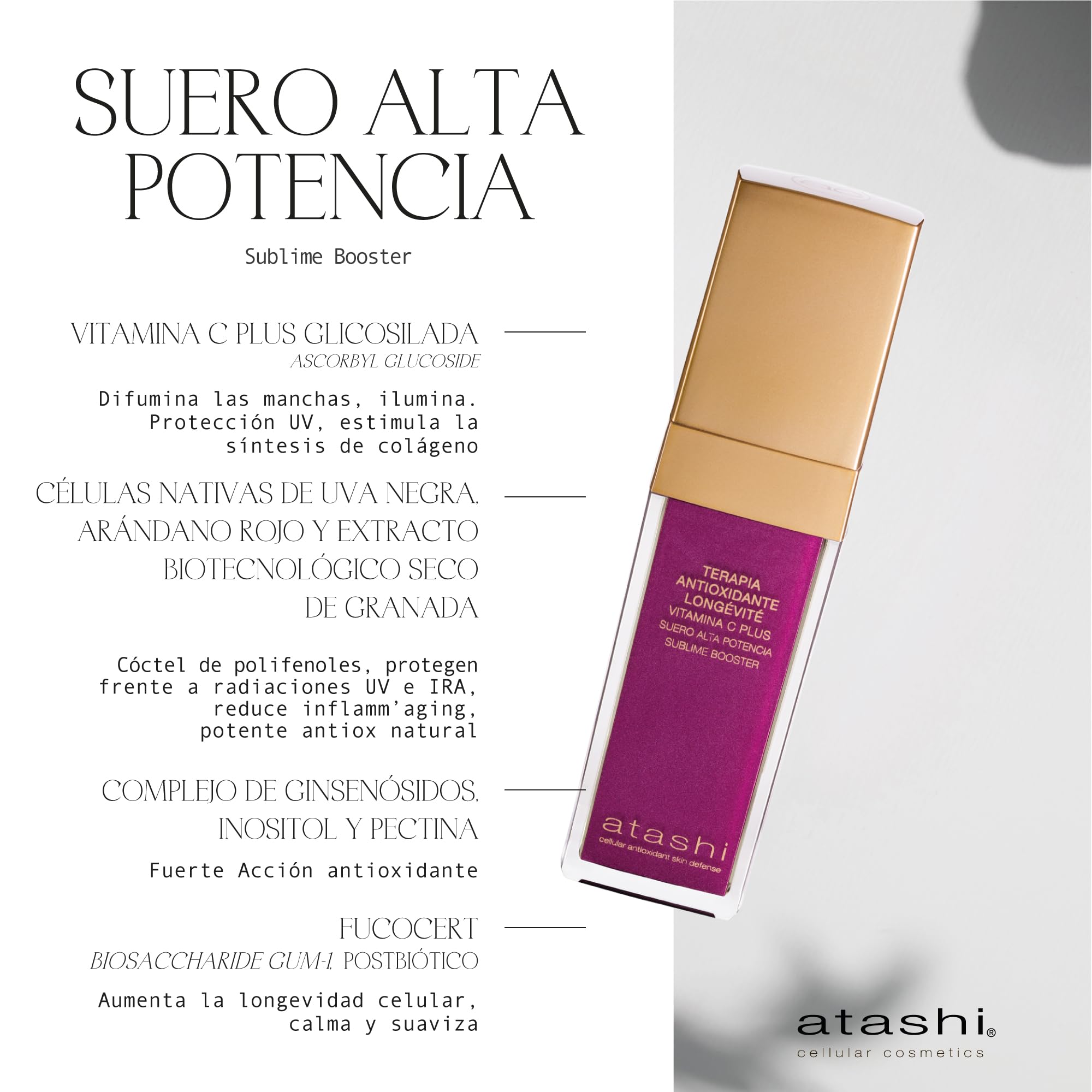 Atashi Sublime Booster Sérum Antioxidante Alta Eficacia Vitamina C