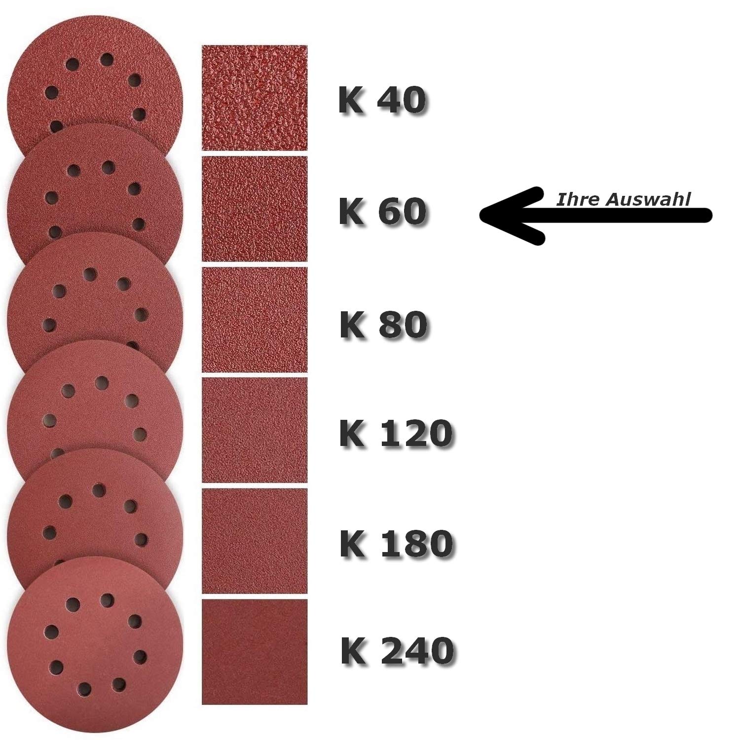 25x Schleifscheiben 150 Mm, P60, Ohne Loch, Kletthaftung – Für Trockenbau, Lack, Holz & Metall – Hohe Standzeit