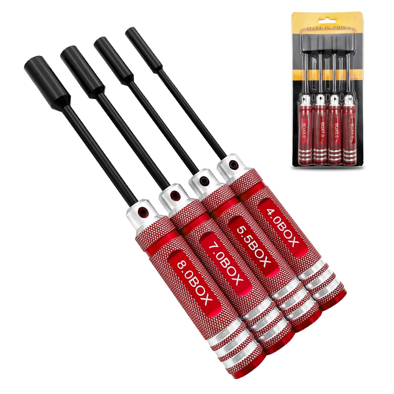 RC Nut Driver Set - 4mm, 5.5mm, 7mm, 8mm -8