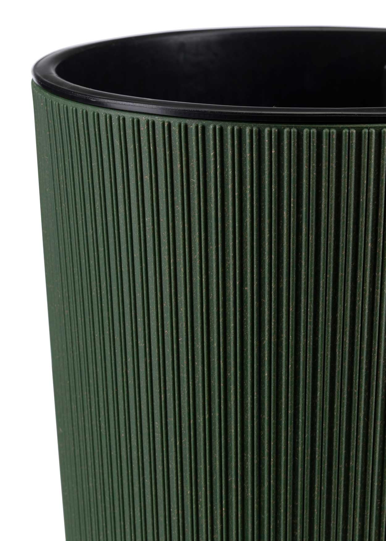 2X Vaso da Fiori Grande con Inserto per Piante | Vaso da Fiori Grande Verde in Plastica per Decorazione Soggiorno o Giardino | Set di 2 Vasi da Fiori (30xh57cm & 25xh46)