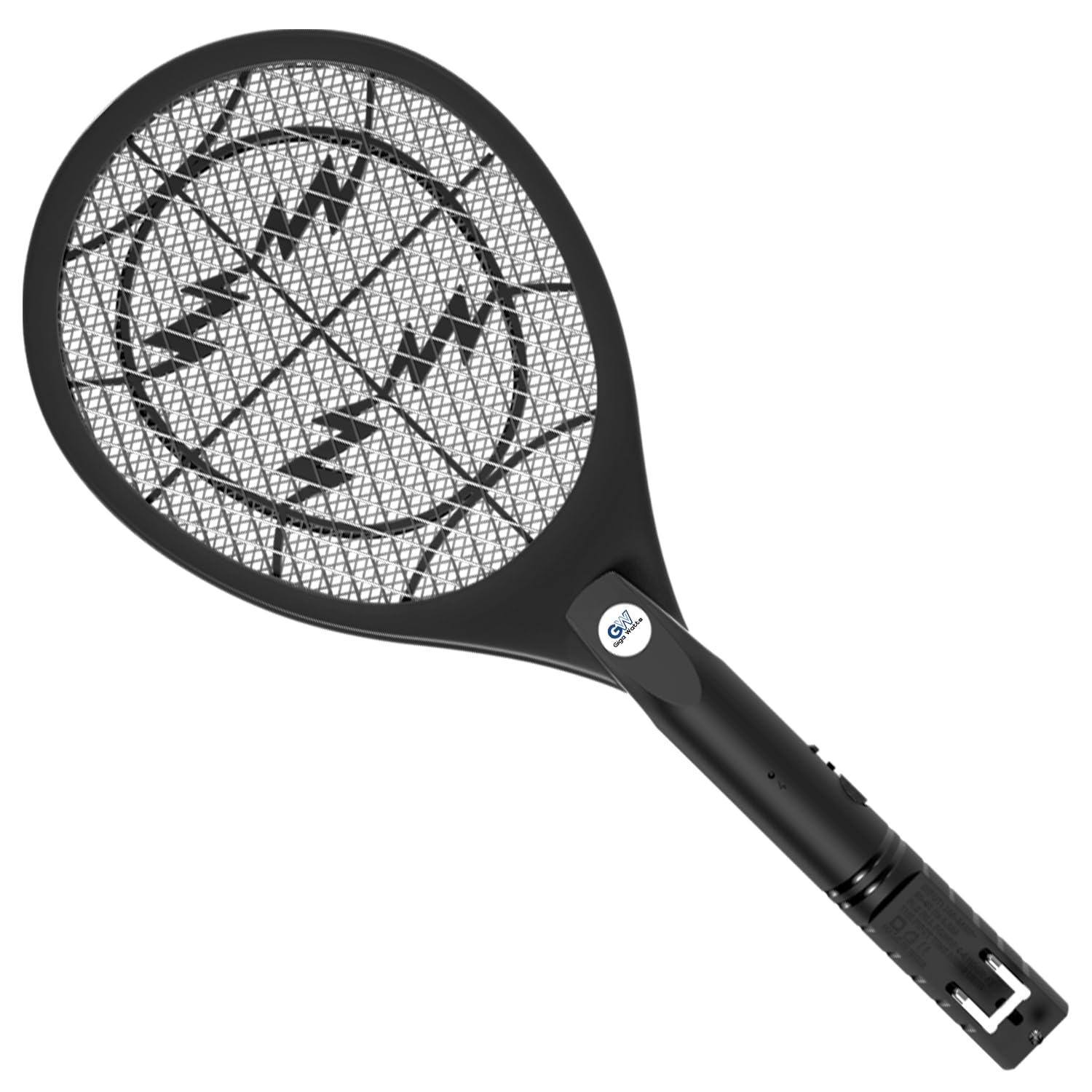 GIGAWATTS Sixer Mosquito Bat Racket Export Quality Insect Bugs Trap Fly Swatter Electric with Rechargeable Long Battery Life for Indoor Home Outdoor (Black, 3 Months Warranty)