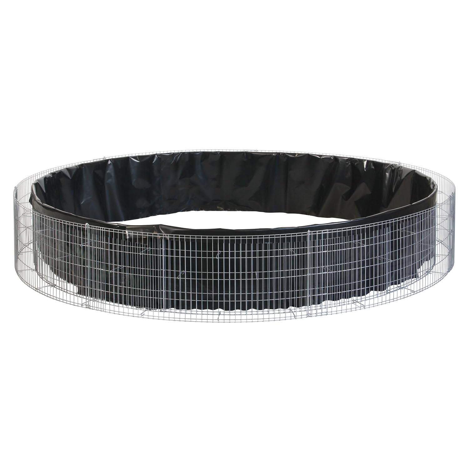 bellissa Parterre surélevé Rond en Gabion - 95568 - jardinière Ronde en Cage à Pierre - kit de Construction, Film de séparation Inclus - diamètre 240/220 cm, Hauteur 40 cm