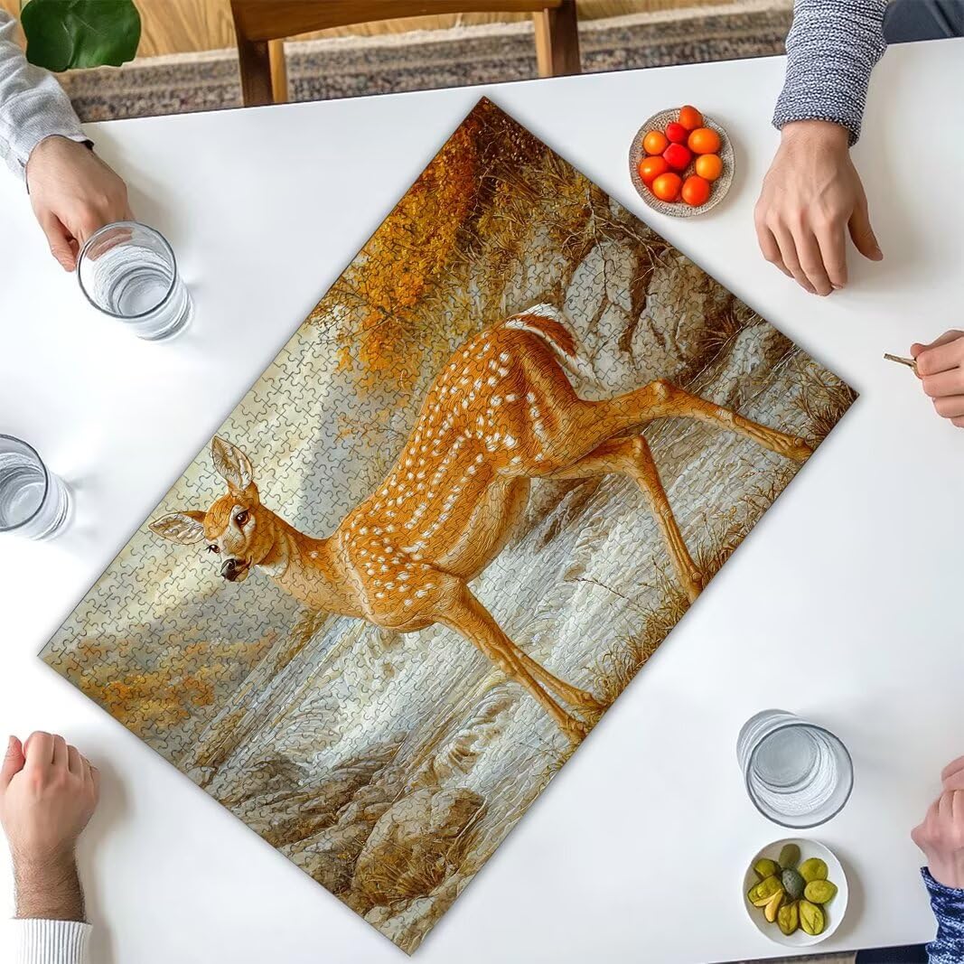 Puzzle dla dorosłych, 1500 sztuk, puzzle z jeleniem dla dorosłych, prezenty