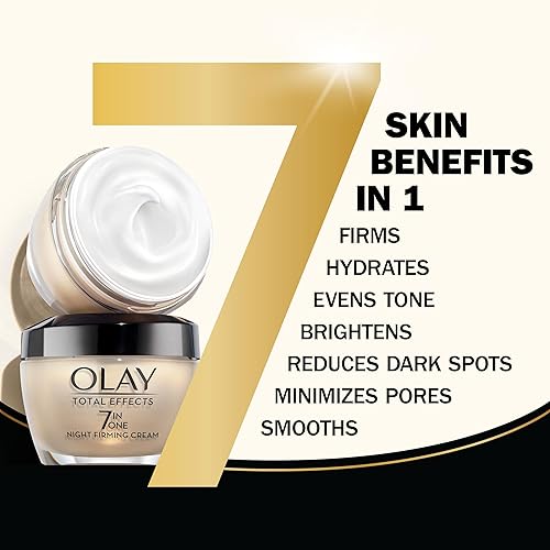 Miniatura 2 de Olay Total Effects Crema reafirmante de noche antienvejecimiento e hidratante facial con vitamina C y E, 1.7 onzas líquidas