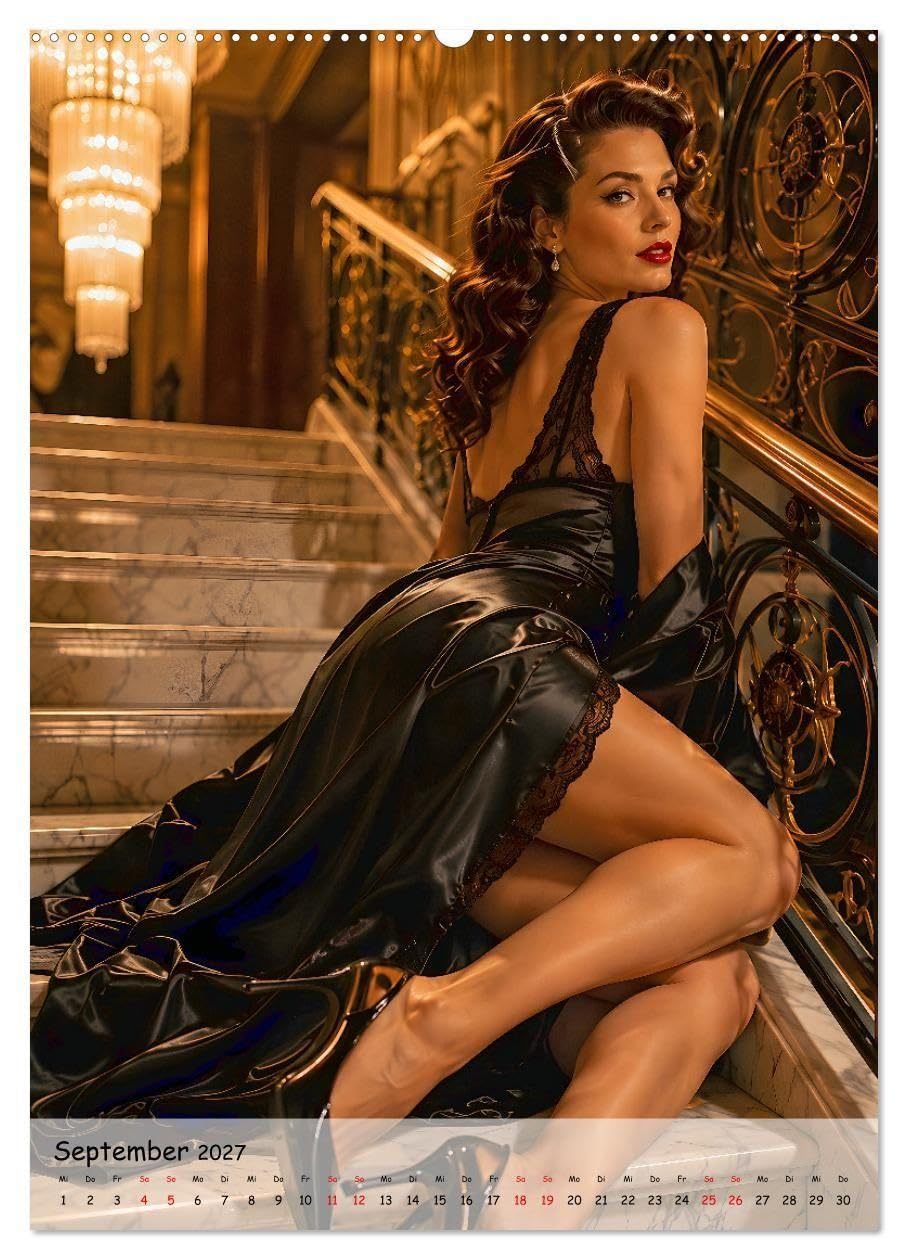 Golden Glamour Hollywood der 1950er (hochwertiger Premium Wandkalender 2027 DIN A2 hoch), Kunstdruck in Hochglanz: Zeitlose Eleganz der Fünfziger
