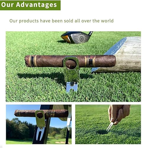 Miniatura 2 de Soporte magnético para puros de golf, herramienta de marcador de Divot para carrito de golf, clip de soporte de cigarros, accesorios de golf
